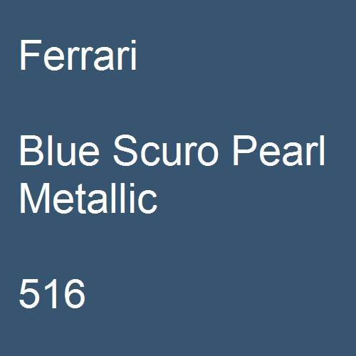 Ferrari, Blue Scuro Pearl Metallic, 516.